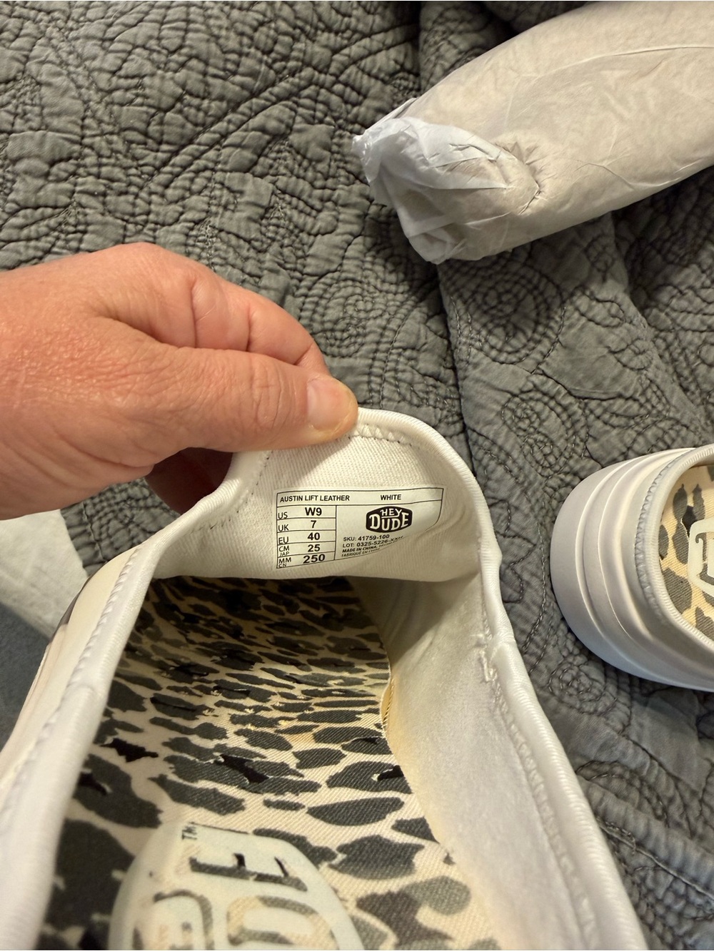 Hey Dude Women’s Slip-On Loafers in Off-White - Picture 4 of 4